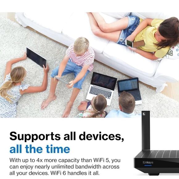 Linksys Hydra 6 Mesh WiFi 6 Router - MR20EC-AMZ - Dual-Band WiFi Router - Picture 12 of 13